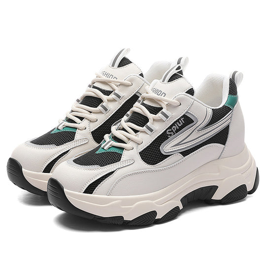 Damen modische und bequeme Sneakers mit stoßdämpfender Sohle EB
