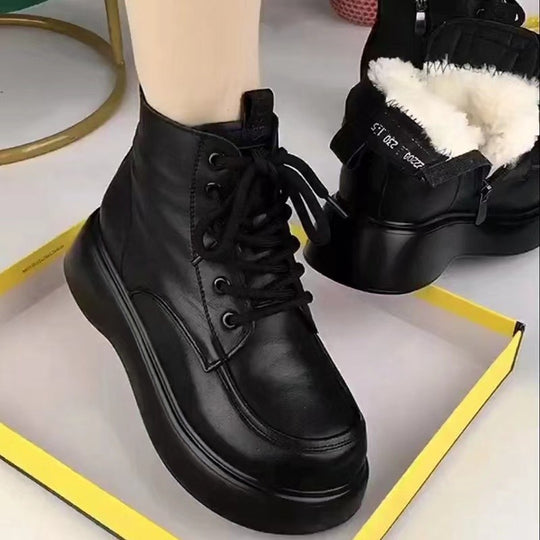 Damen Modische Winterboots mit kuscheligem Futter und rutschfester Sohle EB
