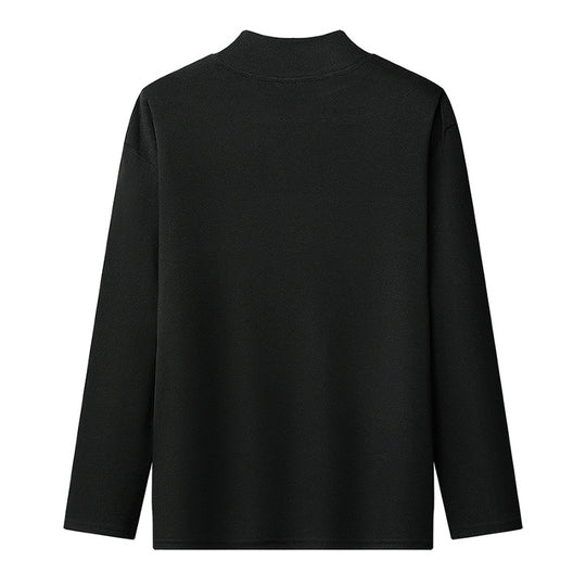 Damen Stehkragen Langarmshirt aus hochwertigem Material EB