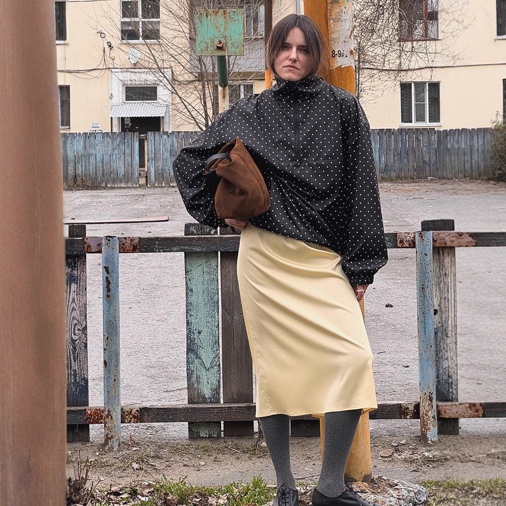 Damen Oversized Regenjacke mit Punkten EB