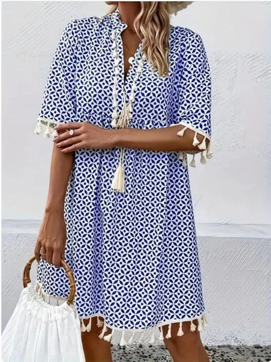 Damen Sommerkleid mit modischem Muster EB