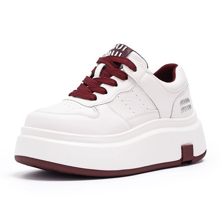 Damen Chunky Sneaker mit hoher Plattform und atmungsaktiver Obermaterialstruktur EB