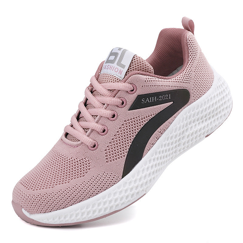 Damen nan nahtloser Strick-Sneaker mit elastischem Einstieg, Waben-Zwischensohle und anatomischem Komfortfußbett EB