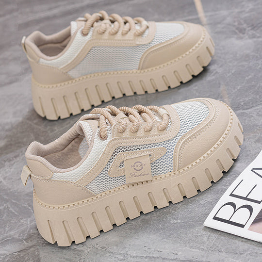 Damen Chunky Sneakers mit atmungsaktiver Mesh-Oberfläche und stabiler Gummisohle EB