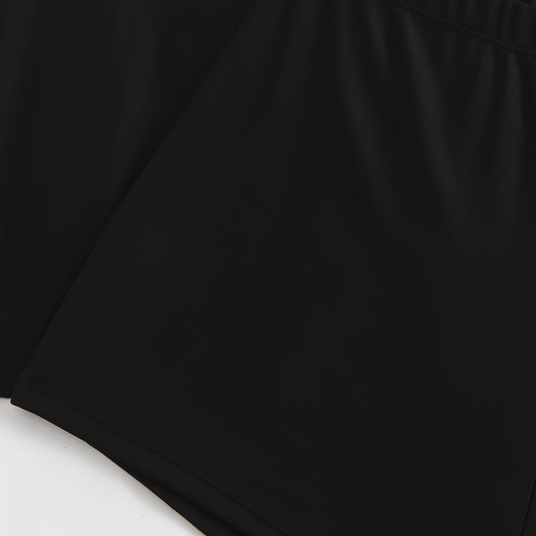 Damen Sportliches Badeanzug-Set mit floralem Seiteneinsatz EB