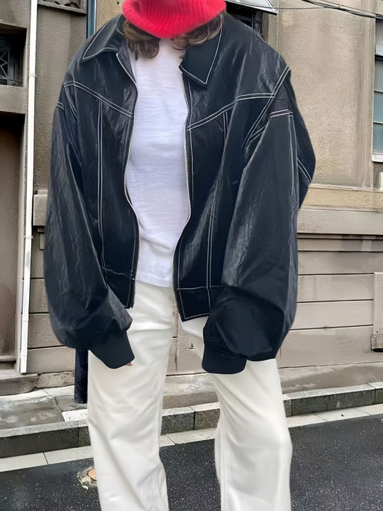 Damen lässige Oversized-Bomberjacke EB