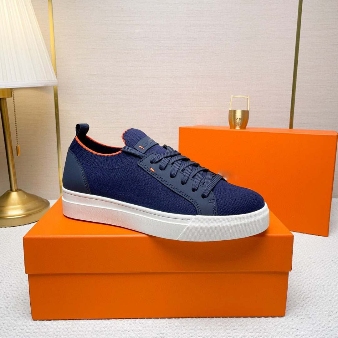 Damen Modische Sneaker mit atmungsaktiver Strick-Oberfläche und rutschfester Sohle EB