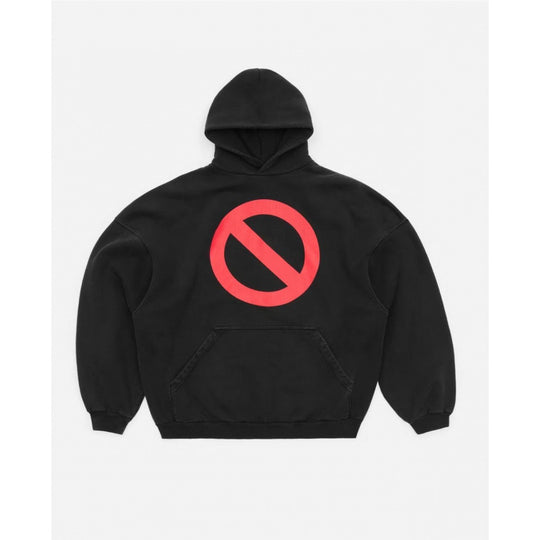 Unisex nan Kapuzensweatshirt mit Used-Frontdruck und Kängurutasche EB