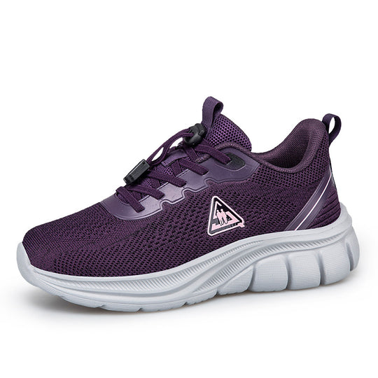 Damen nan leichter atmungsaktiver Strick-Walking-Sneaker mit Schnellzugverschluss und ergonomischer EVA-Dämpfung EB
