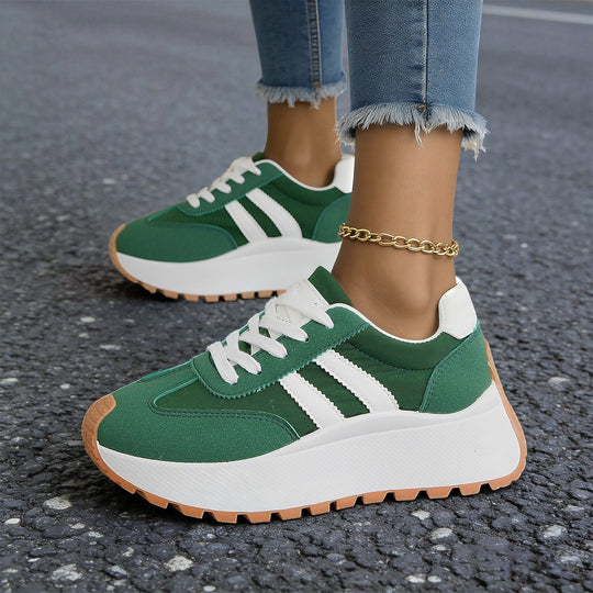 Damen nan Plateau-Chunky-Sneaker mit verstärkter Zehenkappe, profilierter Gummilaufsohle und stoßdämpfender EVA-Zwischensohle EB