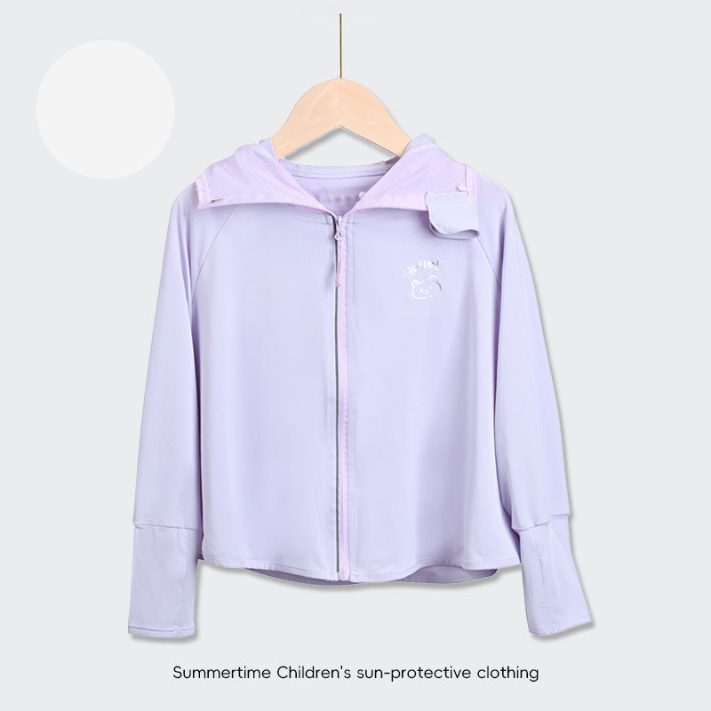 Kinder UV-Schutzjacke mit Kapuze und leichten atmungsaktiven Eigenschaften EB