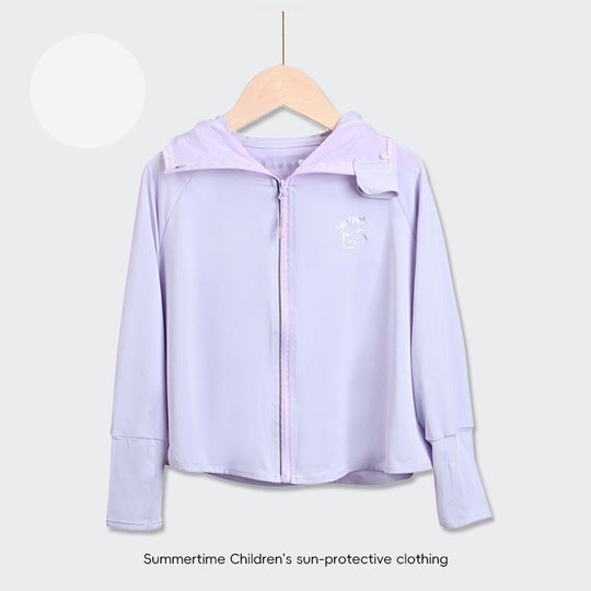 Kinder UV-Schutzjacke mit Kapuze und leichten atmungsaktiven Eigenschaften EB
