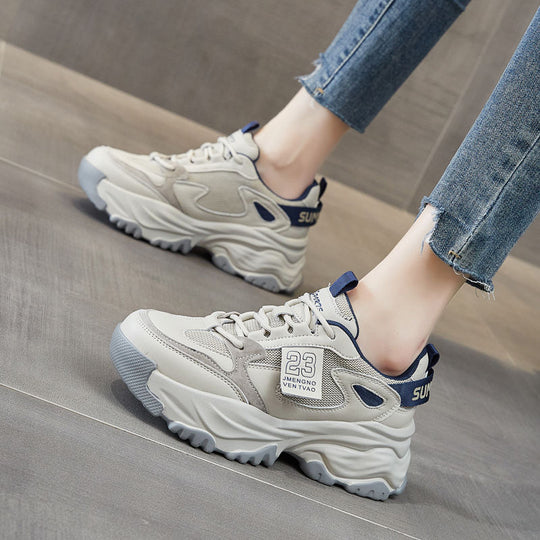 Damen Sportliche Chunky Sneakers mit atmungsaktiver Konstruktion und rutschfester Sohle EB