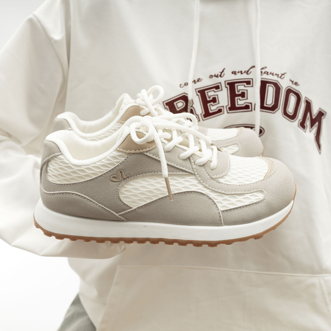 Damen Komfortable Freizeit-Sneaker mit atmungsaktiver Mesh-Oberfläche und rutschfester Sohle EB
