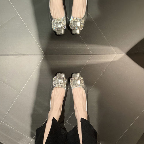 Damen Glamouröse Pumps mit funkelnder Strassschnalle EB