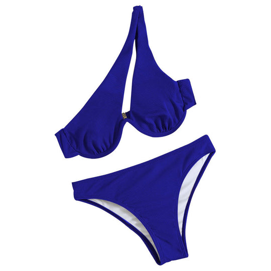 Damen Einteiliges Bademoden-Set mit asymmetrischem Trägerdesign EB