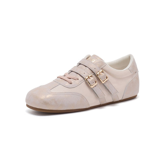 Damen modische Sneakers mit doppeltem Riemchenverschluss EB