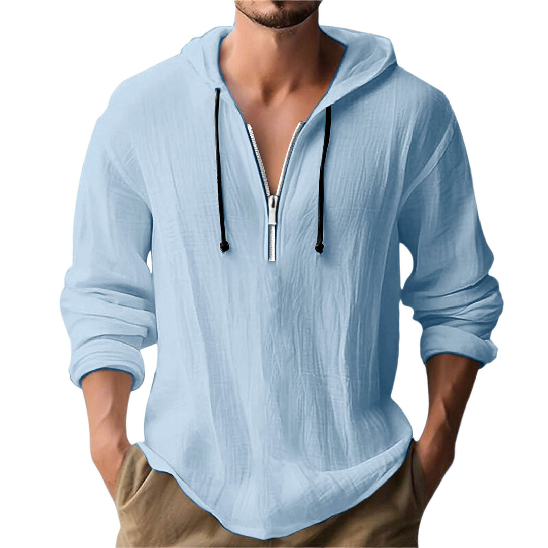 Herren lässiger Kapuzenpullover mit Reißverschluss EB