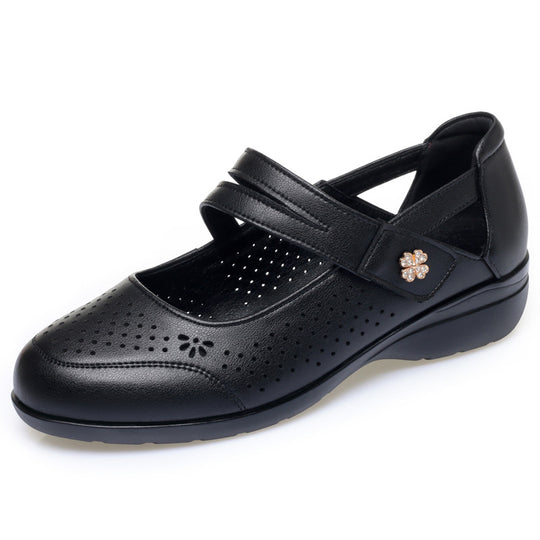 Damen Komfortable Ballerinas mit atmungsaktivem Design und praktischem Riemen EB