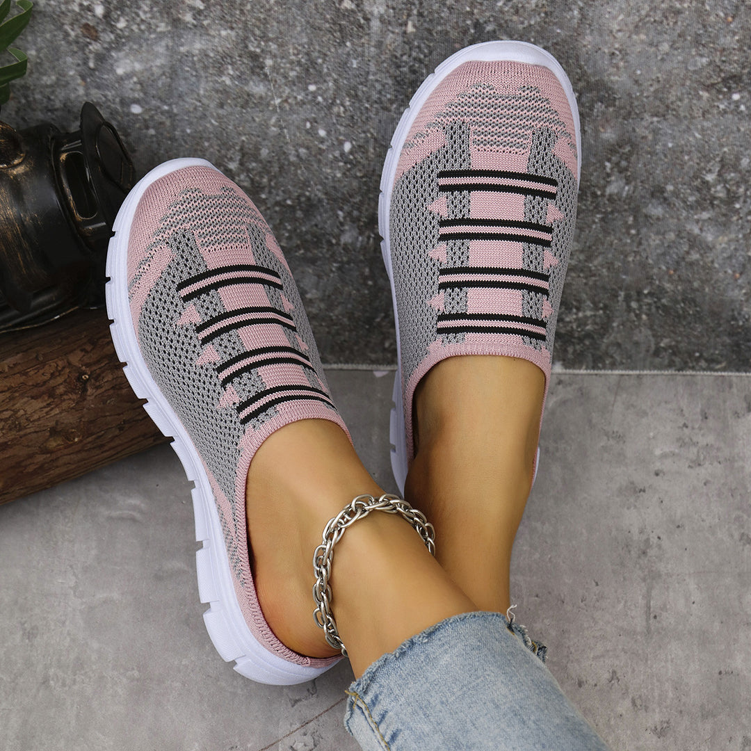 Damen luftige Sneaker-Pantoletten mit rutschfester Sohle EB