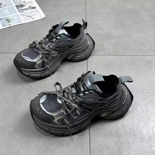 Damen modische und komfortable Sneakers mit dämpfender Sohle und sportlichem Design EB