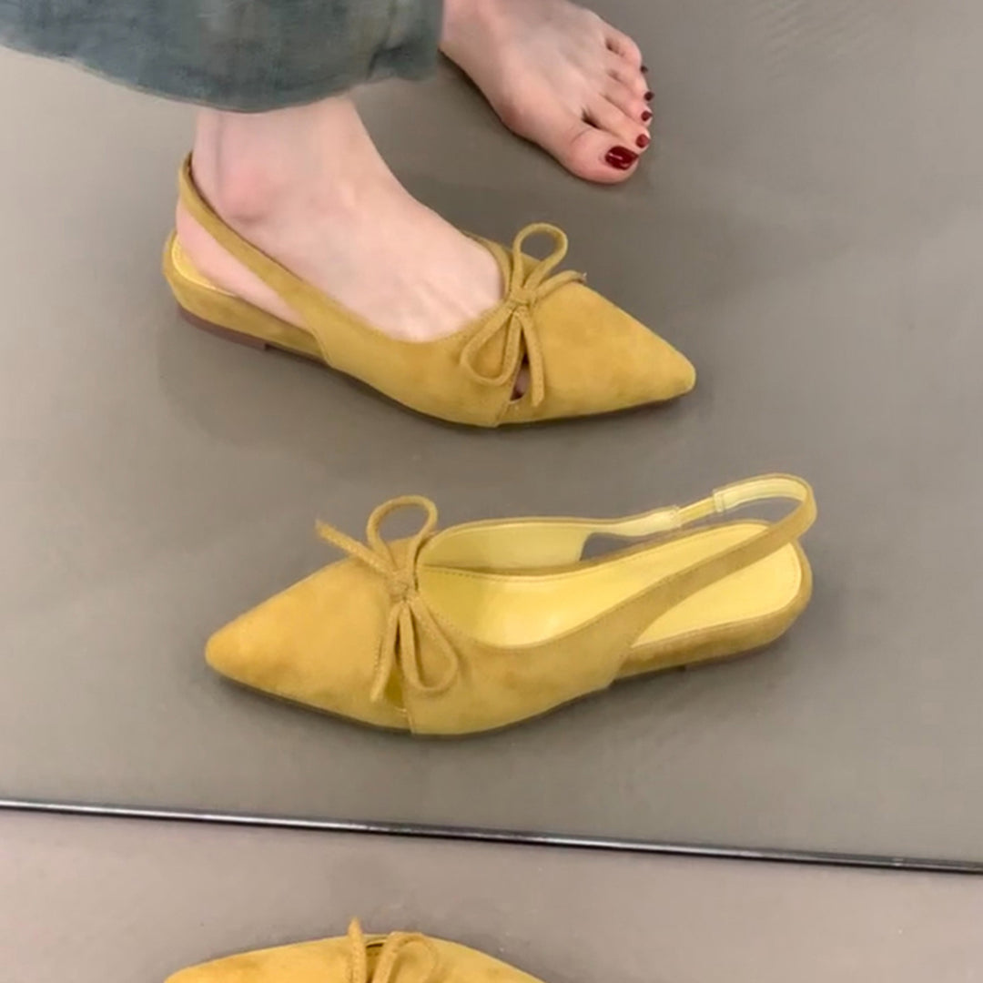 Damen Sling-Ballerinas mit dekorativem Schleifendetail und komfortablem Fußbett EB