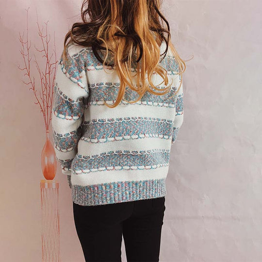 EB | Gestreifter Strickpullover im Modernen Stil