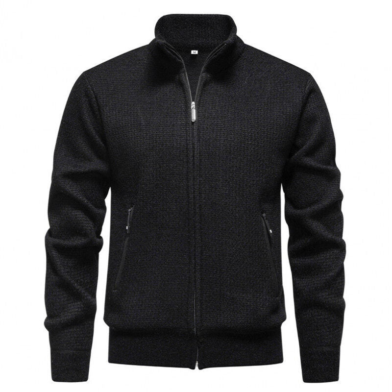 Herren Strickjacke mit modernem Reißverschluss und praktischen Taschen EB