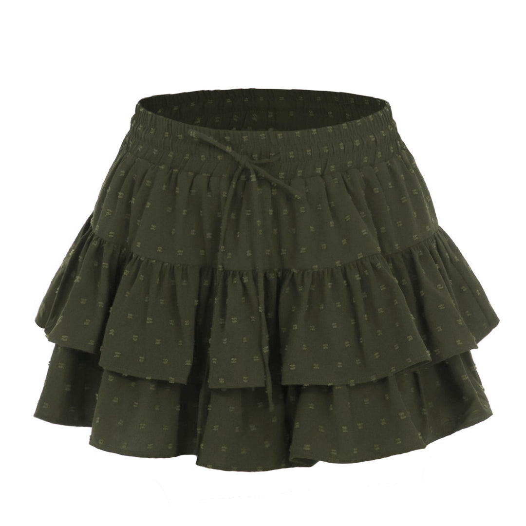 Damen Voluminöser Freizeitraffrock aus leichtem Material EB