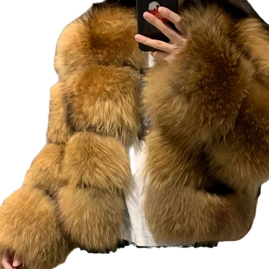 Damen kuschelige Pelzjacke EB