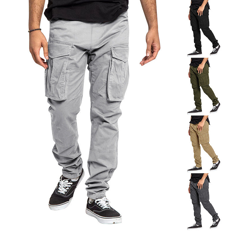 Herren Cargo-Hose mit Mehrfach-Taschen, tapered Passform & Kordelabschluss EB