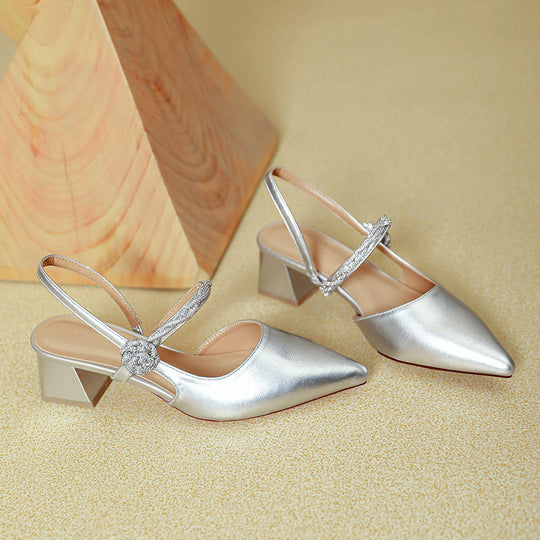 Damen Slingback-Pumps mit geschmackvollem Schmuckdetail EB