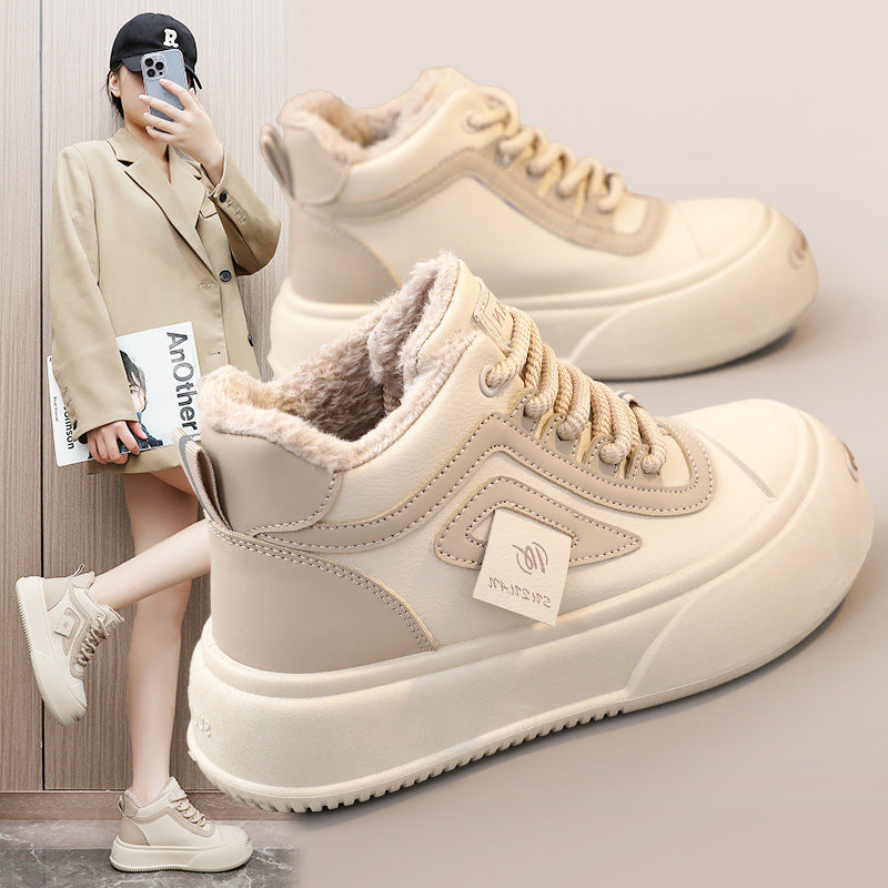 Damen Hohe Winter Sneakers mit kuscheligem Innenfutter und rutschfester Sohle EB