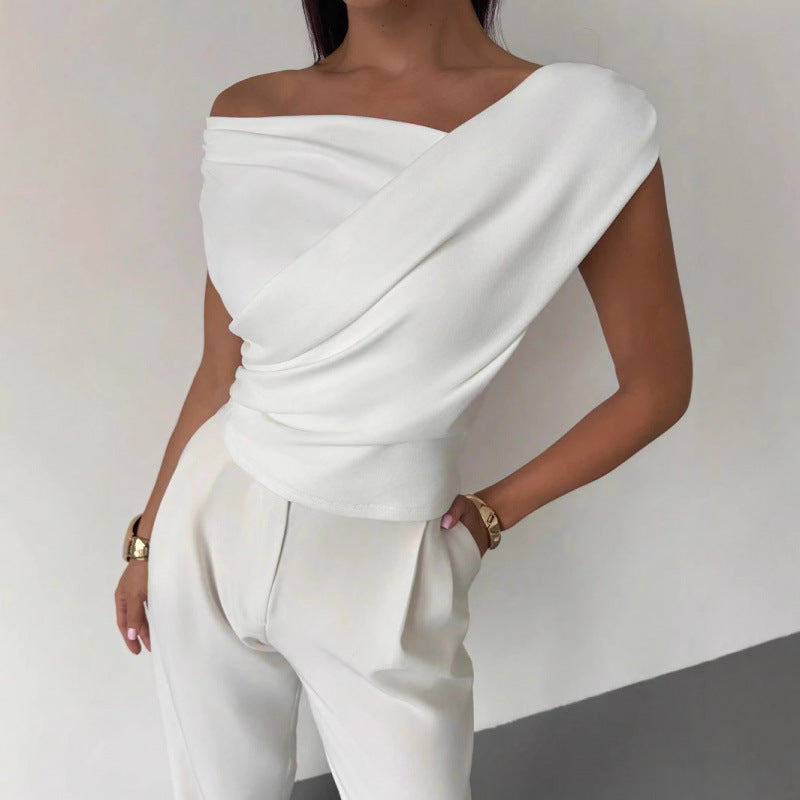 Damen Wickeloberteil mit weichem Stoff und elegantem Design EB