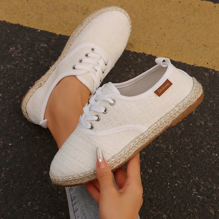 Damen  atmungsaktive Strick-Espadrilles mit geflochtener Jute-Sohle und flexiblem Memory-Fußbett EB