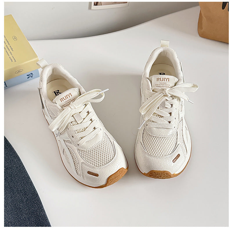Damen Sportliche Sneakers mit atmungsaktiver Mesh-Oberfläche EB
