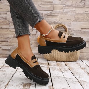Damen modische Clogs mit robustem Plateau und elegantem Riemendesign EB