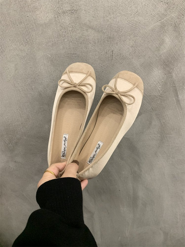 Damen Ballerinas mit zierlichem Schleifenakzent und weichem Innenfutter EB