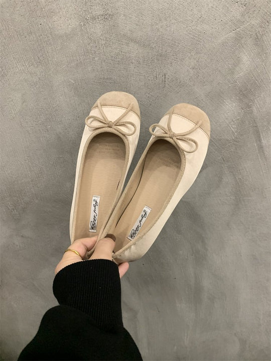 Damen Ballerinas mit zierlichem Schleifenakzent und weichem Innenfutter EB
