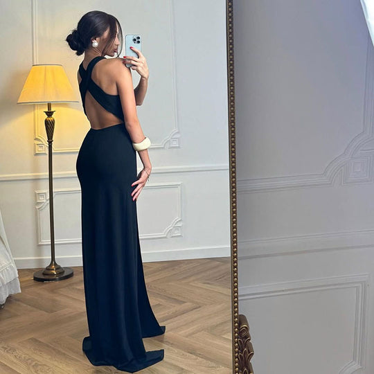 Damen Maxi-Kleid mit verführerischem Schnitt und modischen Cut-Outs EB