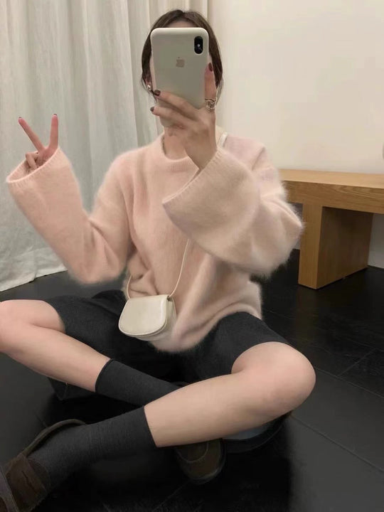 Damen kuscheliger Pullover mit Boxy-Schnitt EB