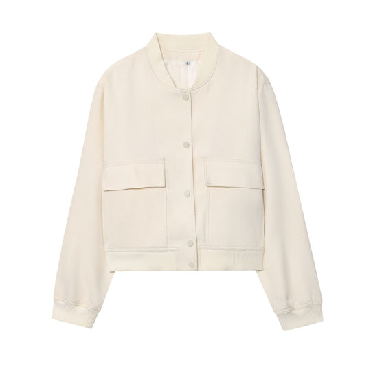 Damen cropped Utility-Jacke mit praktischen Taschen EB