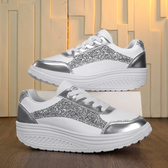 Damen Glitzernde Sneakers mit dämpfender Sohle EB