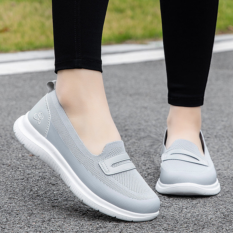Damen Atmungsaktive Slip-On Sneakers mit flexiblem Design EB
