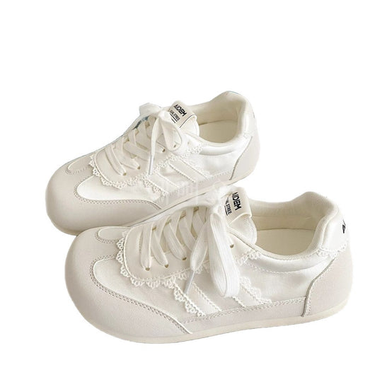 Damen Modische Freizeitschuhe mit Spitzenakzenten EB