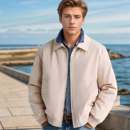 Herren moderne Bomberjacke mit minimalistischem Design EB