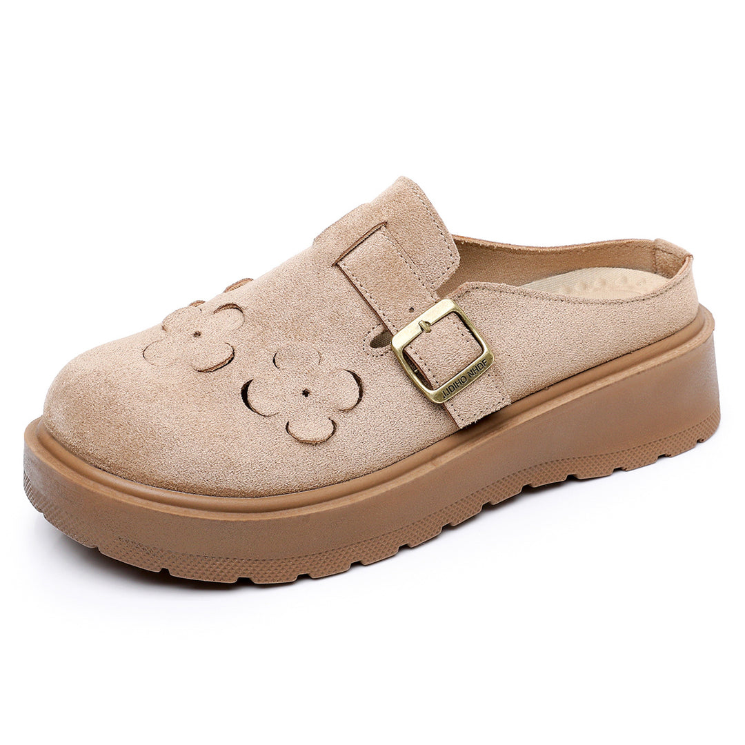 Damen Clogs mit dekorativen Blumenapplikationen und komfortabler Sohle EB