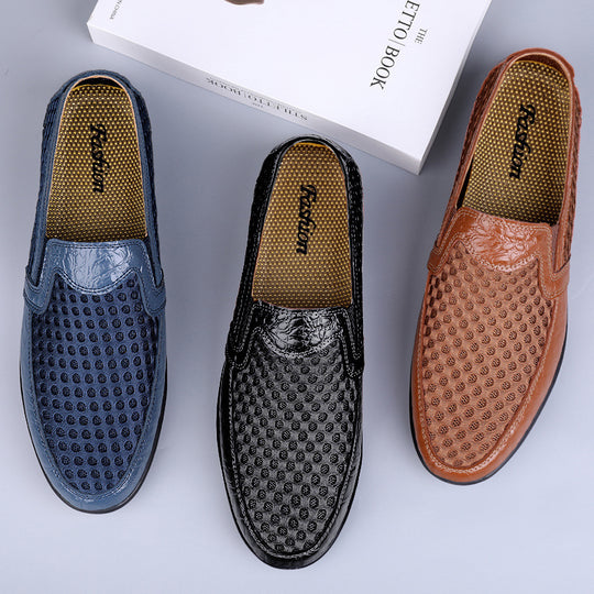 Herren Bequeme und atmungsaktive Slippers mit perforiertem Obermaterial EB