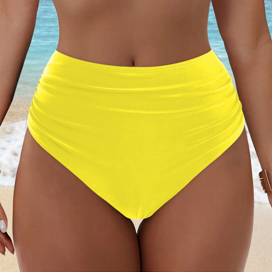 Damen Hochgeschnittenes Bikini-Höschen mit Rüschendetails EB