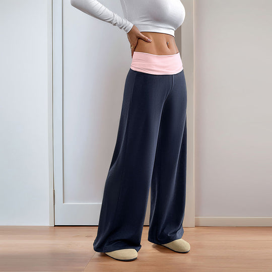 Damen Sportliche Freizeithose mit weitem Bein EB